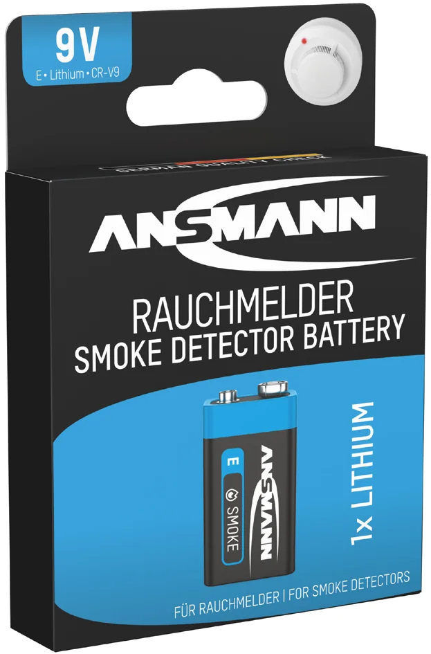 ANSMANN Pile au lithium, durée de vie 10 ans, E-bloc (9V)