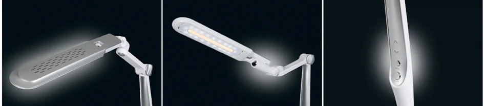 Hansa Lampe de bureau à LED Multiflex, pince & socle, argent Grand Paris Fournitures Hansa Lampe de bureau à LED Multiflex, pince & socle, argent – Image 4
