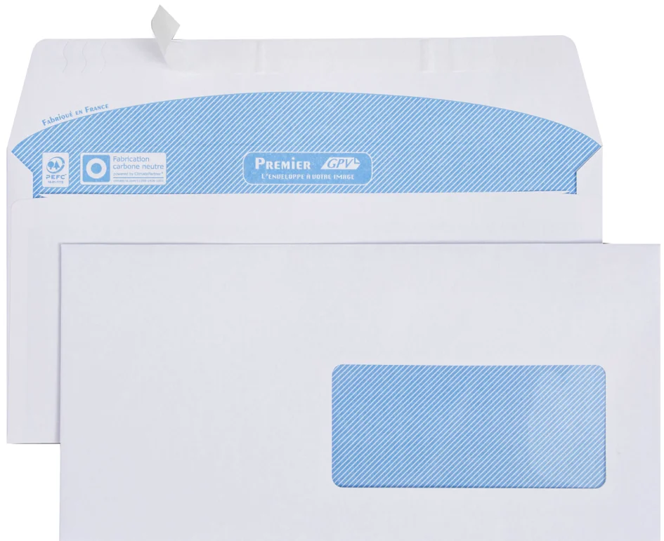 GPV Enveloppes Premier Numérique, 110 x 220 mm, sans fenêtre