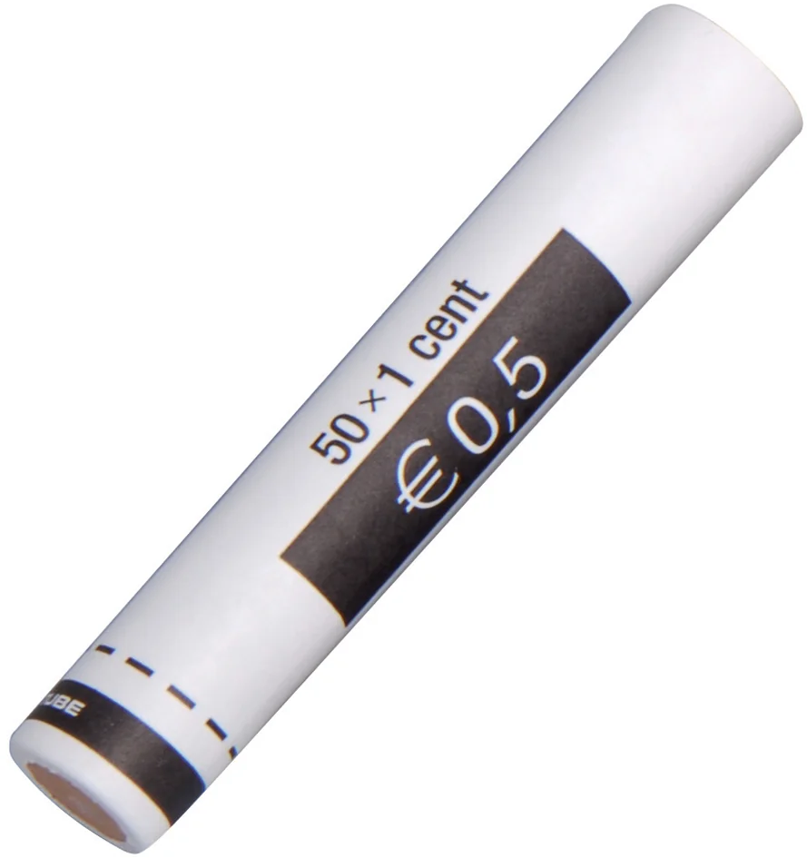 RESKAL Tube à monnaie pour pièce Euro, papier, 50 x 0,05 EUR