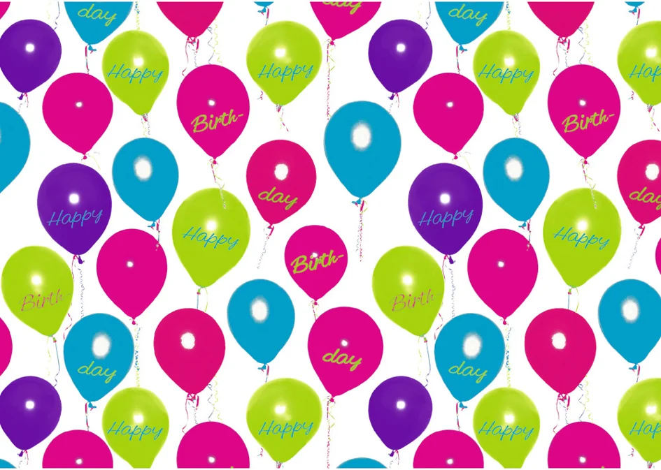 SUSY CARD Papier cadeau 'Happy Balloons', sur rouleau