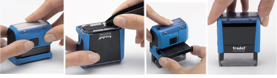 trodat Tampon à texte Printy Typo 4911T, 3 lignes