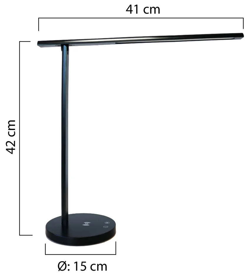 UNiLUX Lampe de bureau à LED DIVA, dimmable, noir Grand Paris Fournitures UNiLUX Lampe de bureau à LED DIVA, dimmable, noir – Image 3