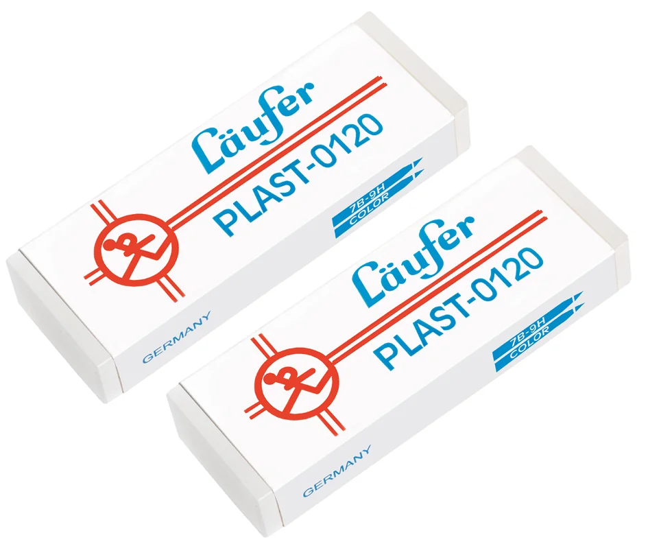 Läufer Gomme en plastique PLAST-0120, carte blister de 2 Grand Paris Fournitures Läufer Gomme en plastique PLAST-0120, carte blister de 2
