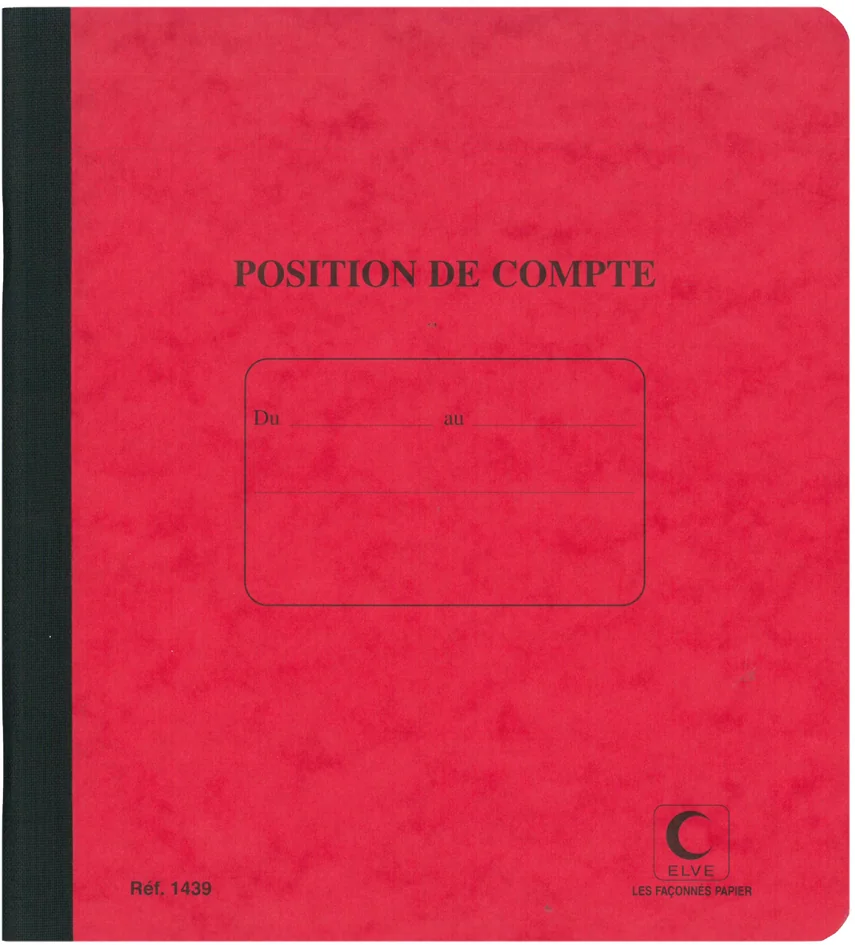 ELVE Cahier piqué 'Position de compte', 210 x 190 mm