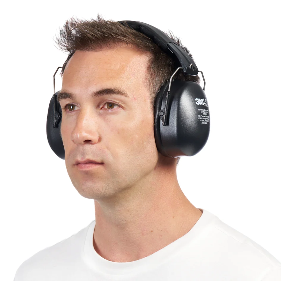 3M Casque anti-bruit 90563E, pliable, noir