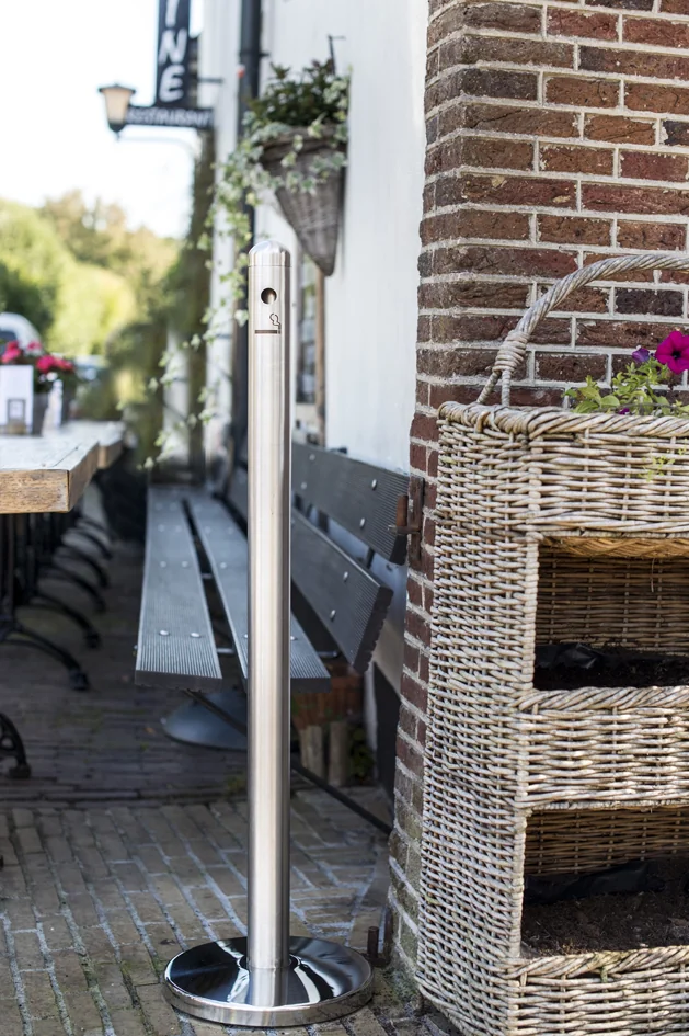 Securit Système cendrier au sol SMOKER POLE - poteau, argent