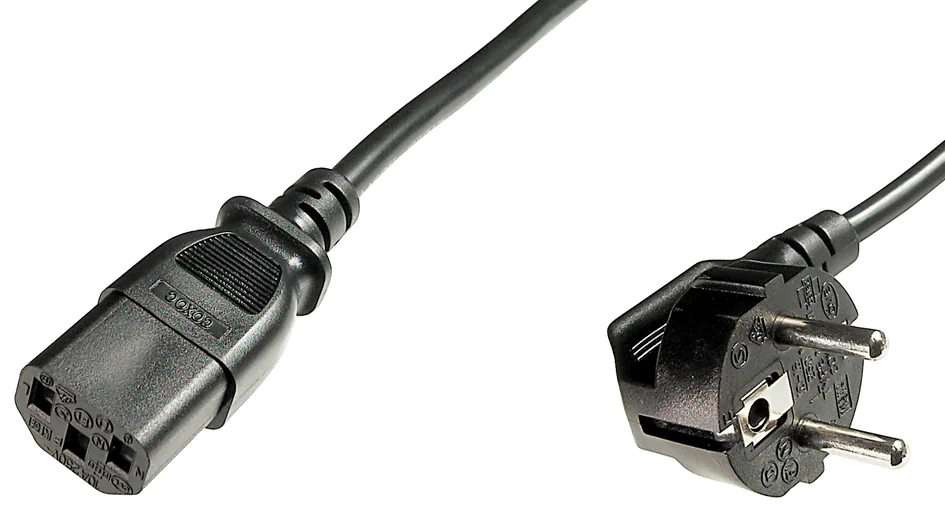 DIGITUS Câble d'alimentation avec prise de terre, 0,75 m