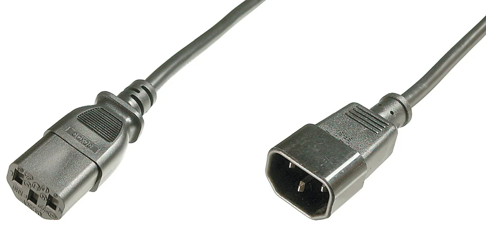 DIGITUS Câble de rallonge trois broches, 1,2 m, noir