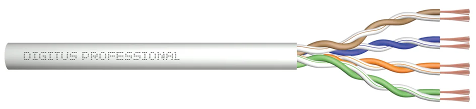 DIGITUS Câble patch non blindé Cat. 6, U/UTP, 100 m, gris