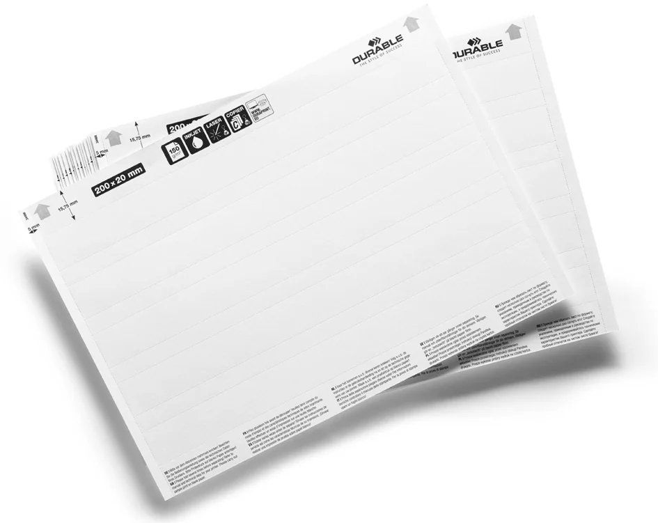 DURABLE Etiquettes d'insertion 'LABEL REFILL', 200 x 40 mm