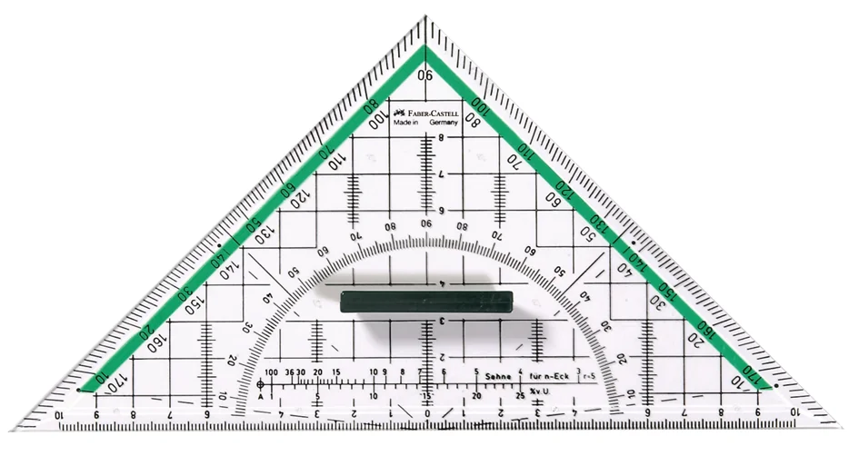 FABER-CASTELL Equerre géométrique BK 1 petite, avec poignée
