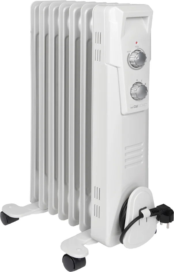 CLATRONIC Radiateur bain d'huile RA 3735, 7 éléments, blanc