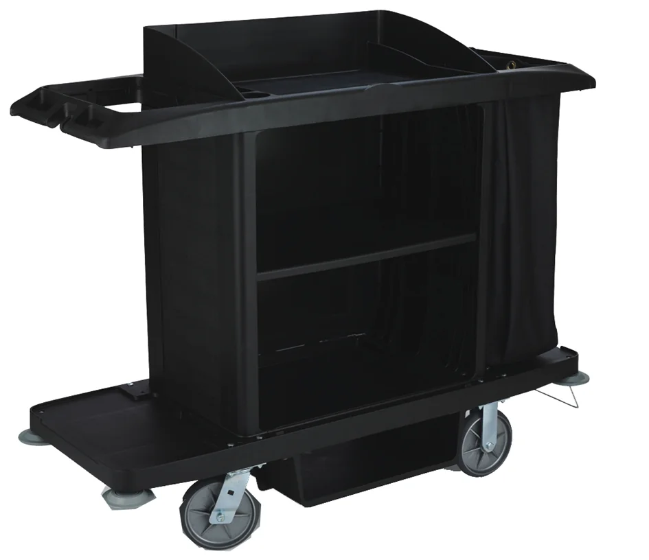 Rubbermaid Chariot d'étage, grande capacité, noir