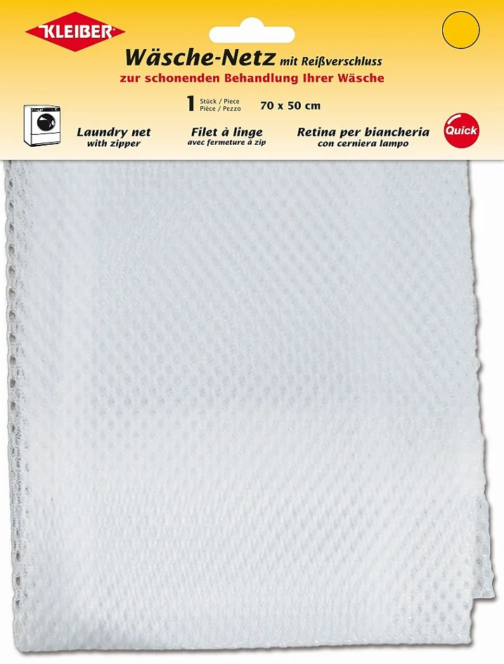 KLEIBER Filet à linge, fermeture à zip, 280 x 370 mm, blanc
