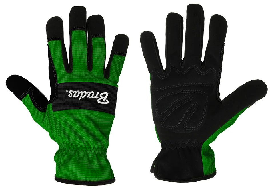 Bradas Gants de travail verde, noir/vert, L