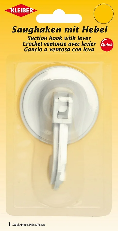 KLEIBER Crochet ventouse, plastique, blanc