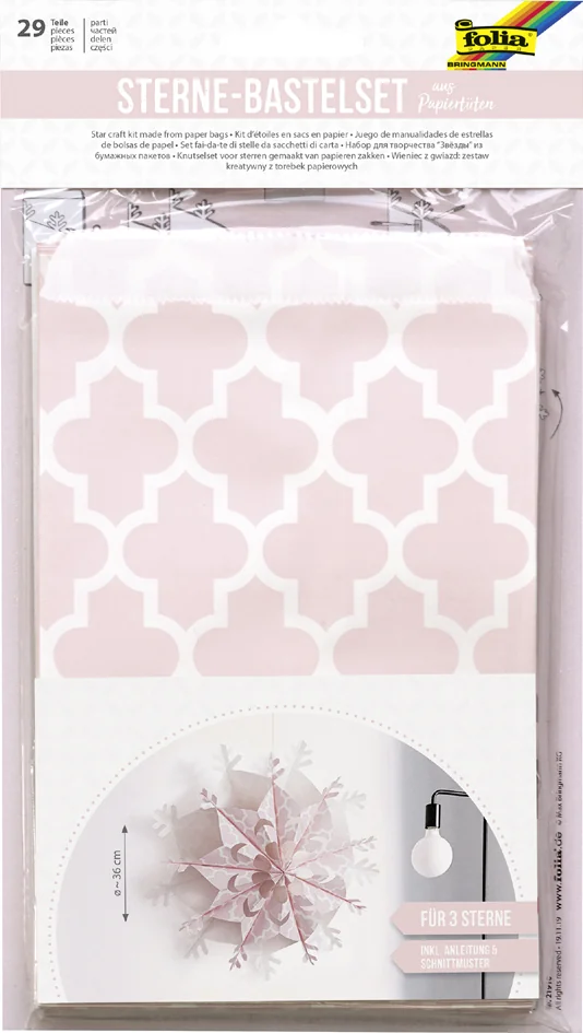 folia Set de création d'étoiles, rose / blanc