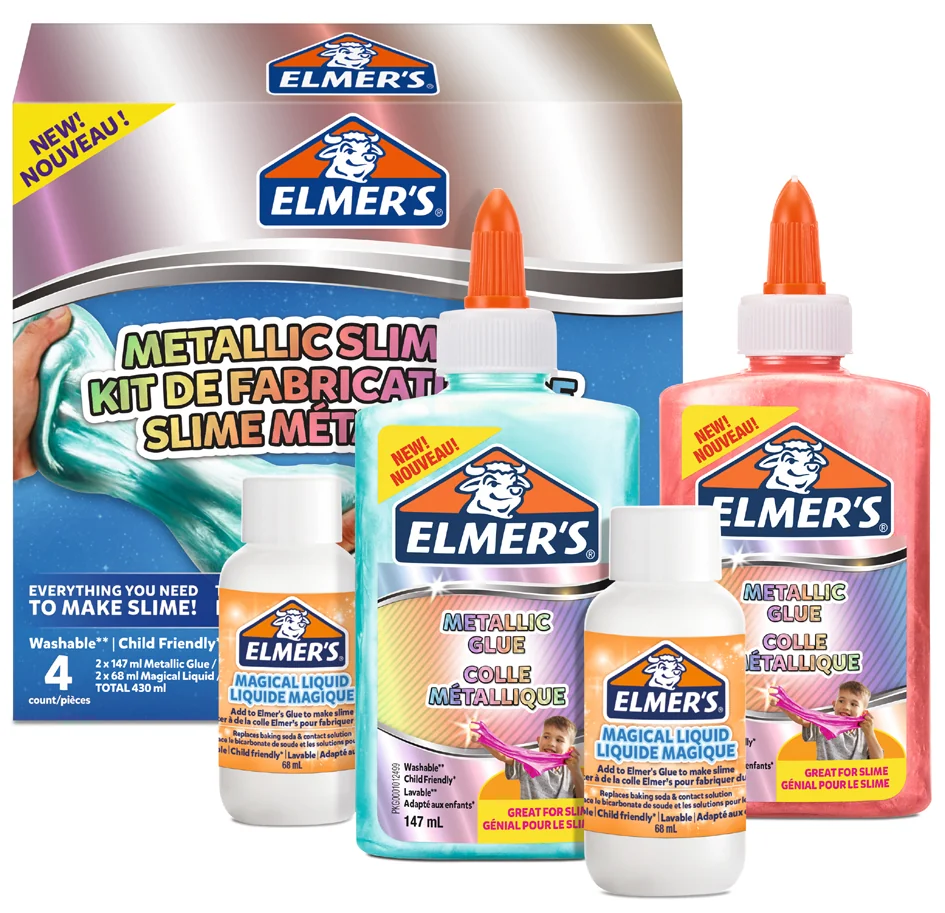 ELMER'S Slime Kit 'Metallic Slime Kit', 4 pièces