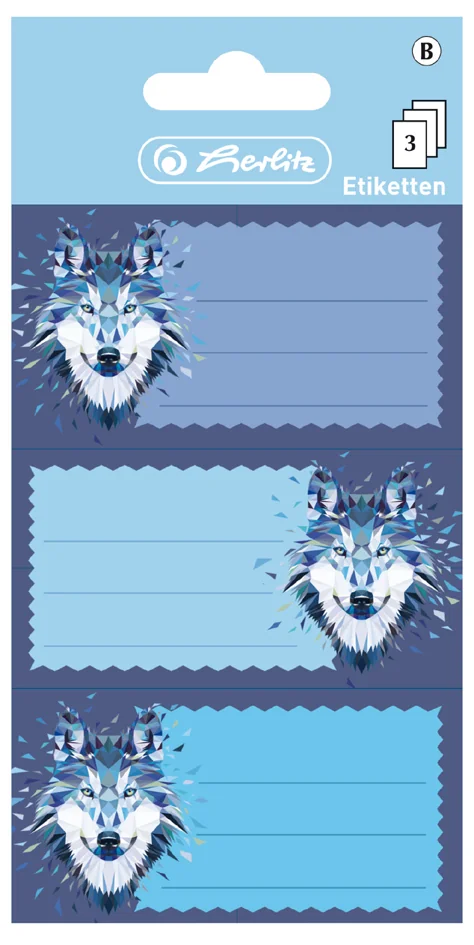 herlitz Étiquettes pour livres Wild Animals Lynx, 78 x 42 mm