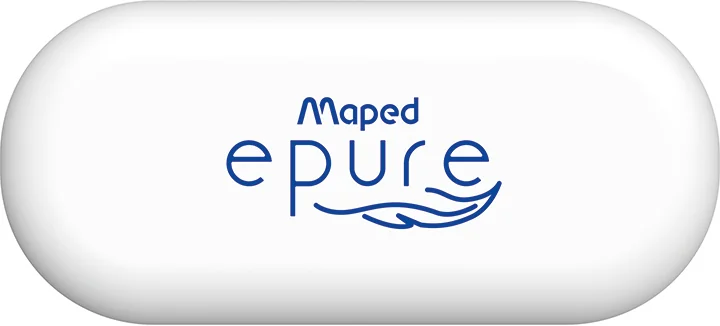 Maped Gomme plastique Epure, ovale, blanc, présentoir de 20