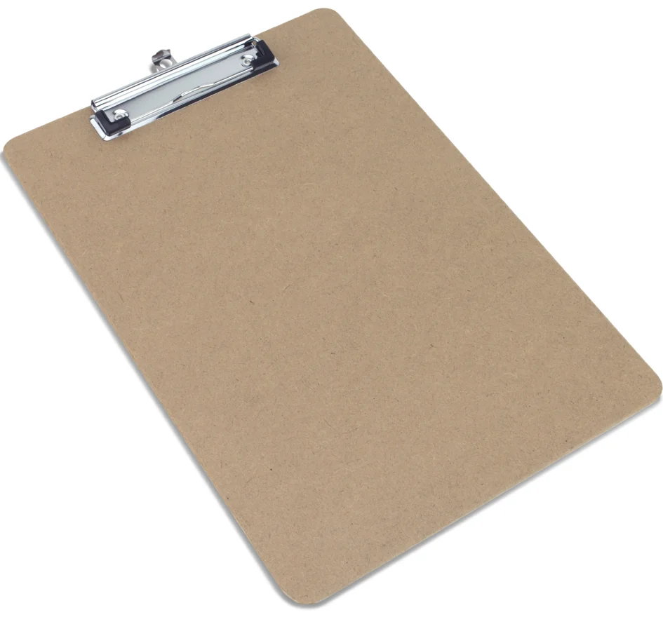 RAPESCO Porte-bloc, panneau particules, avec pince, brun