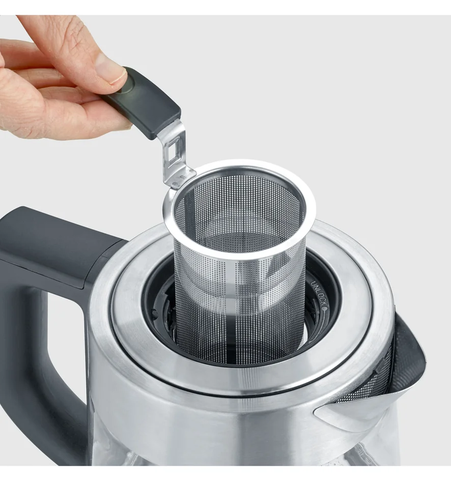 SEVERIN Bouilloire eau et thé WK 3473 DELUXE, verre / inox