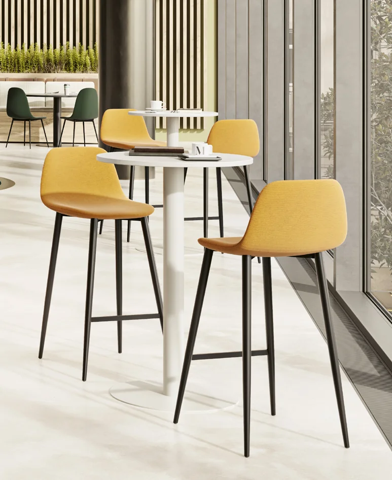 PAPERFLOW Tabouret de bar MUST, set de 2, safran Grand Paris Fournitures PAPERFLOW Tabouret de bar MUST, set de 2, safran