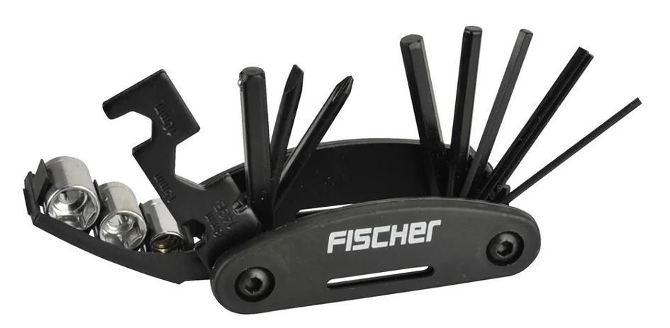 FISCHER Kit multifonctions de réparation de vélo, 14 pièces