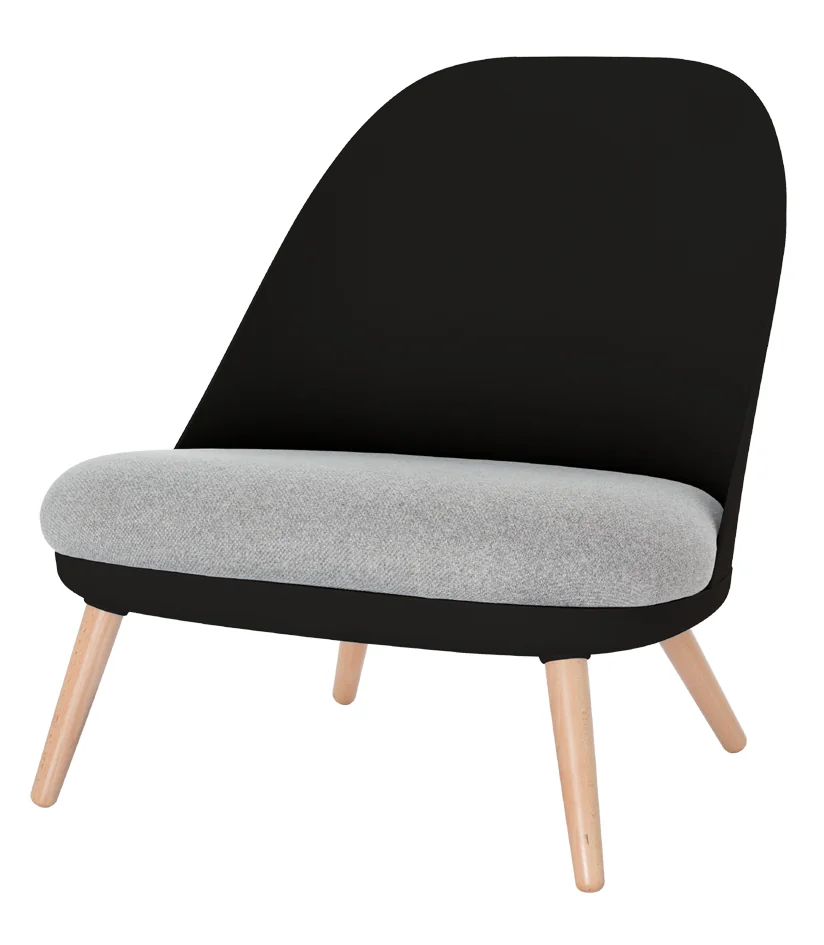 PAPERFLOW Fauteuil visiteur COCOON, noir Grand Paris Fournitures PAPERFLOW Fauteuil visiteur COCOON, noir – Image 2