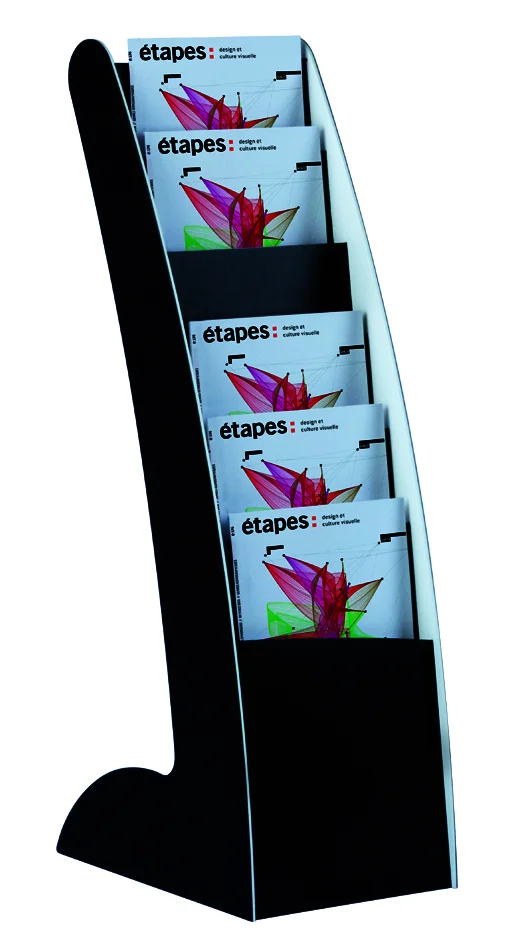 PAPERFLOW Porte-prospectus Courbo Slim, 6 casiers