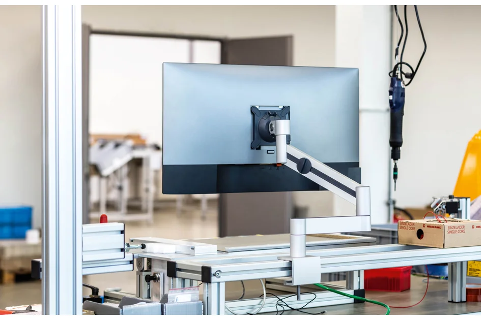 DURABLE Support avec bras pour 1 écran, fixation passe-câble