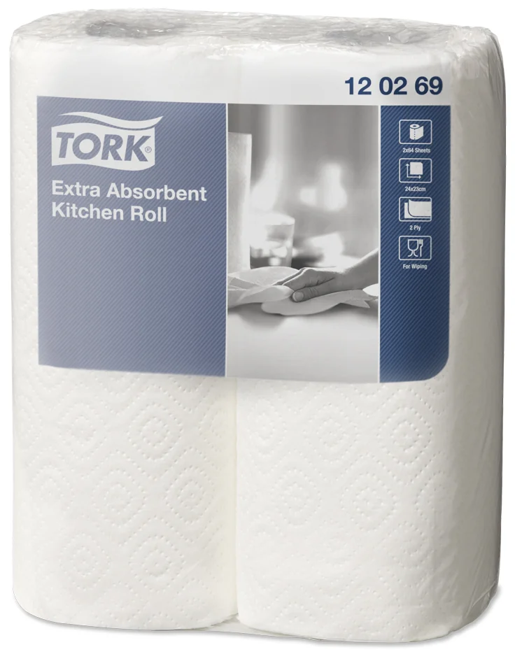 TORK Rouleau de papier essuie-tout, 2 couches, blanc