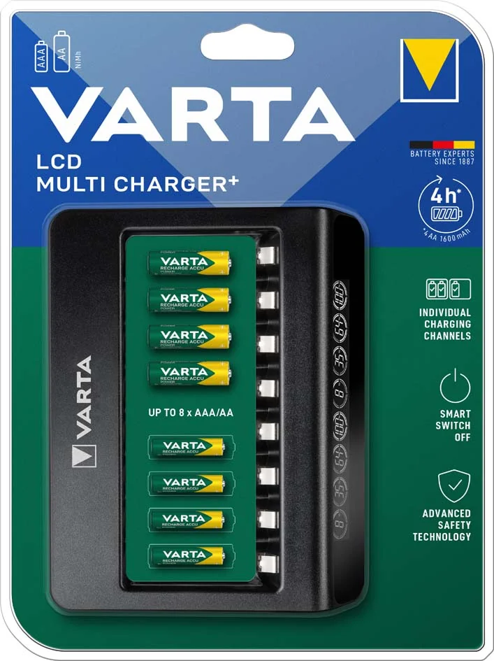 VARTA Chargeur LCD Multi Charger+, non garni