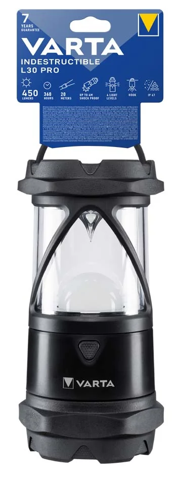 VARTA Lampe de camping 'Indestructible L30 Pro', noir