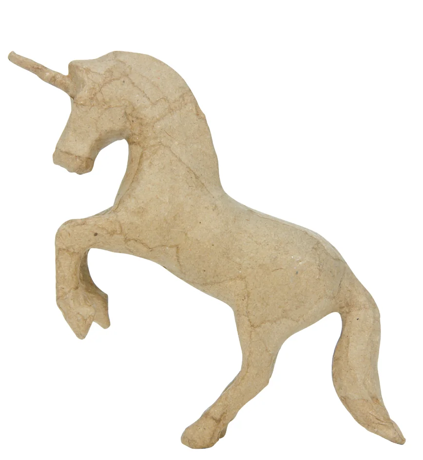 décopatch Support en papier mâché 'Licorne', 120 mm