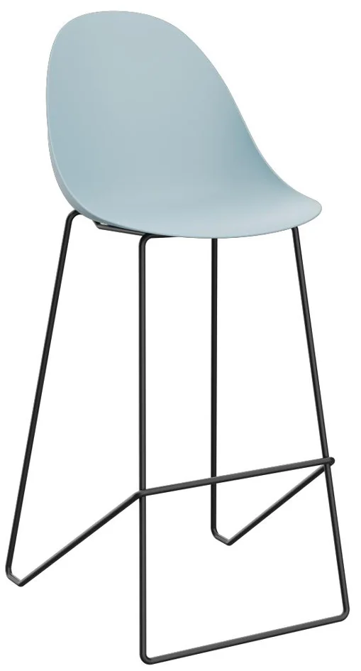 PAPERFLOW Chaise de bar 'VOID', set de 2, bleu/noir Grand Paris Fournitures PAPERFLOW Chaise de bar 'VOID', set de 2, bleu/noir – Image 2