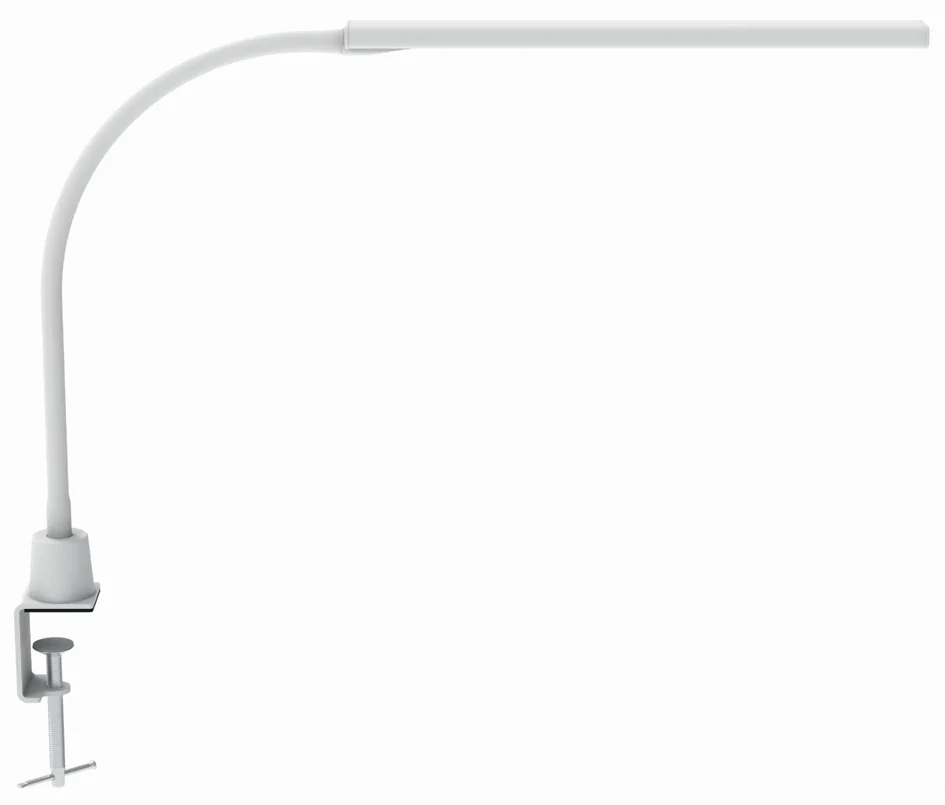 MAUL Lampe de bureau à LED MAULpirro, avec pince, blanc