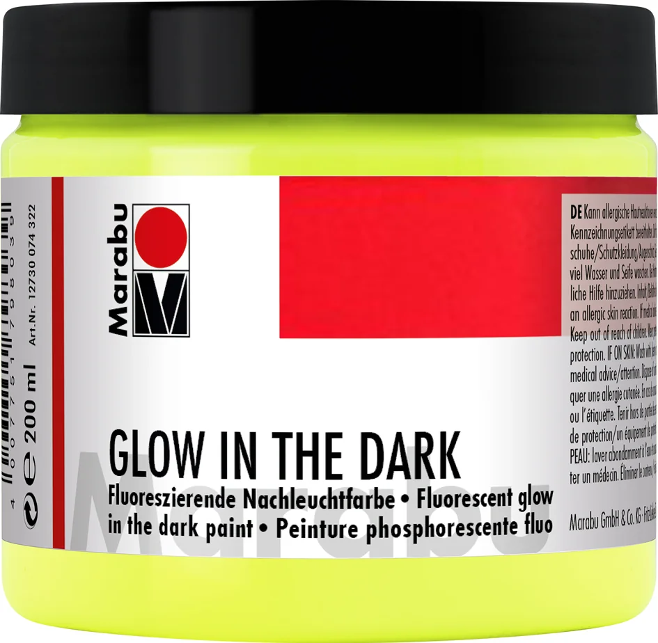 Marabu Peinture phosphorescente Glow in the dark, jaune