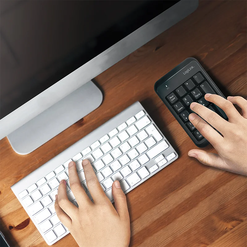 LogiLink Pavé numérique BT V5.1, plastique, noir