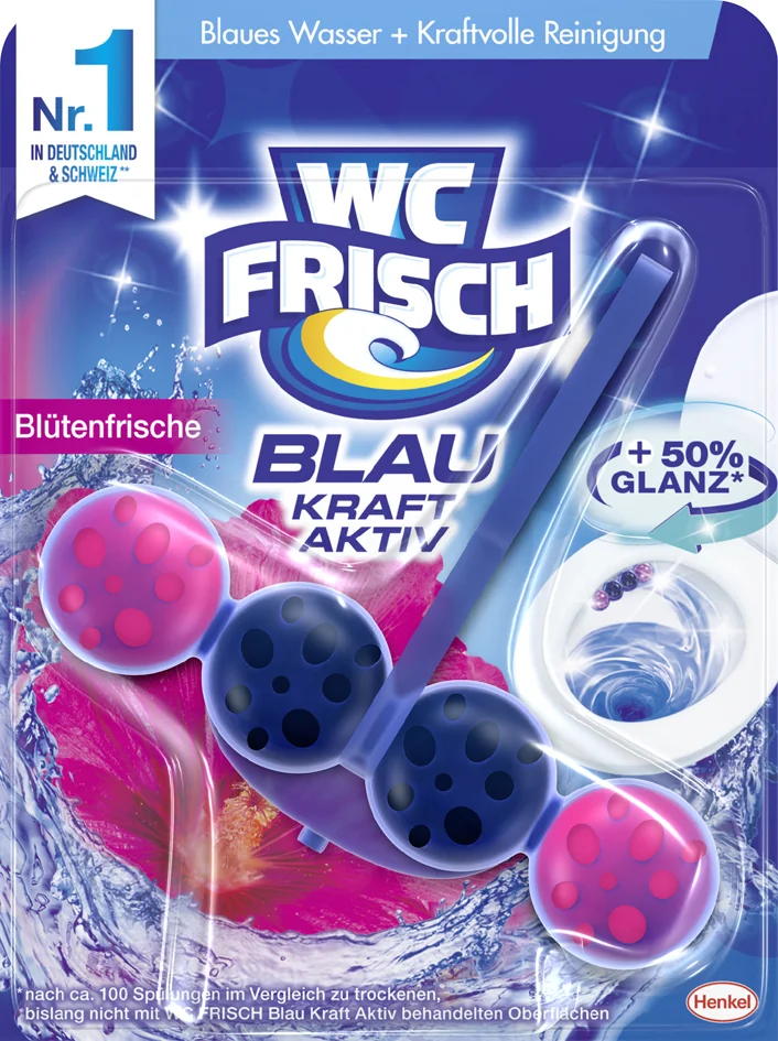 WC Frisch BLAU AKTIV Nettoyant & désodorisant WC Bouquet de