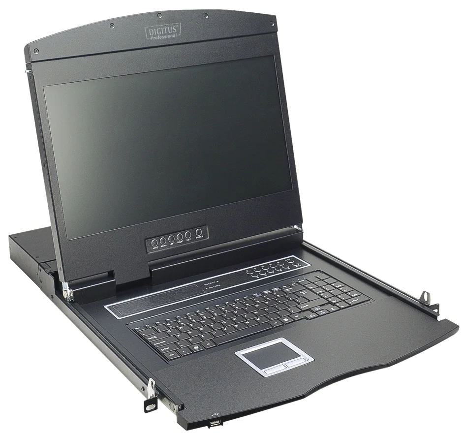 Console Modulaire DIGITUS 19 Pouces avec Switch KVM 1-Port - Solution de Gestion Serveur Optimale