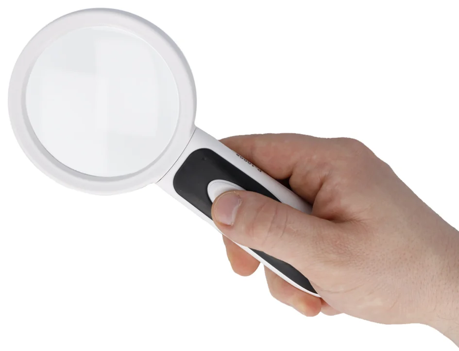 FIRST AID ONLY Loupe avec LED, rond, noir/blanc