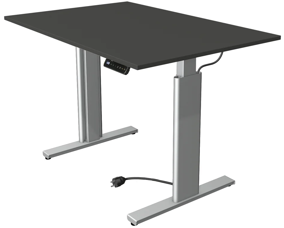 kerkmann Table de bureau assis-debout Move 3 tube, chêne Grand Paris Fournitures kerkmann Table de bureau assis-debout Move 3 tube, chêne – Image 3