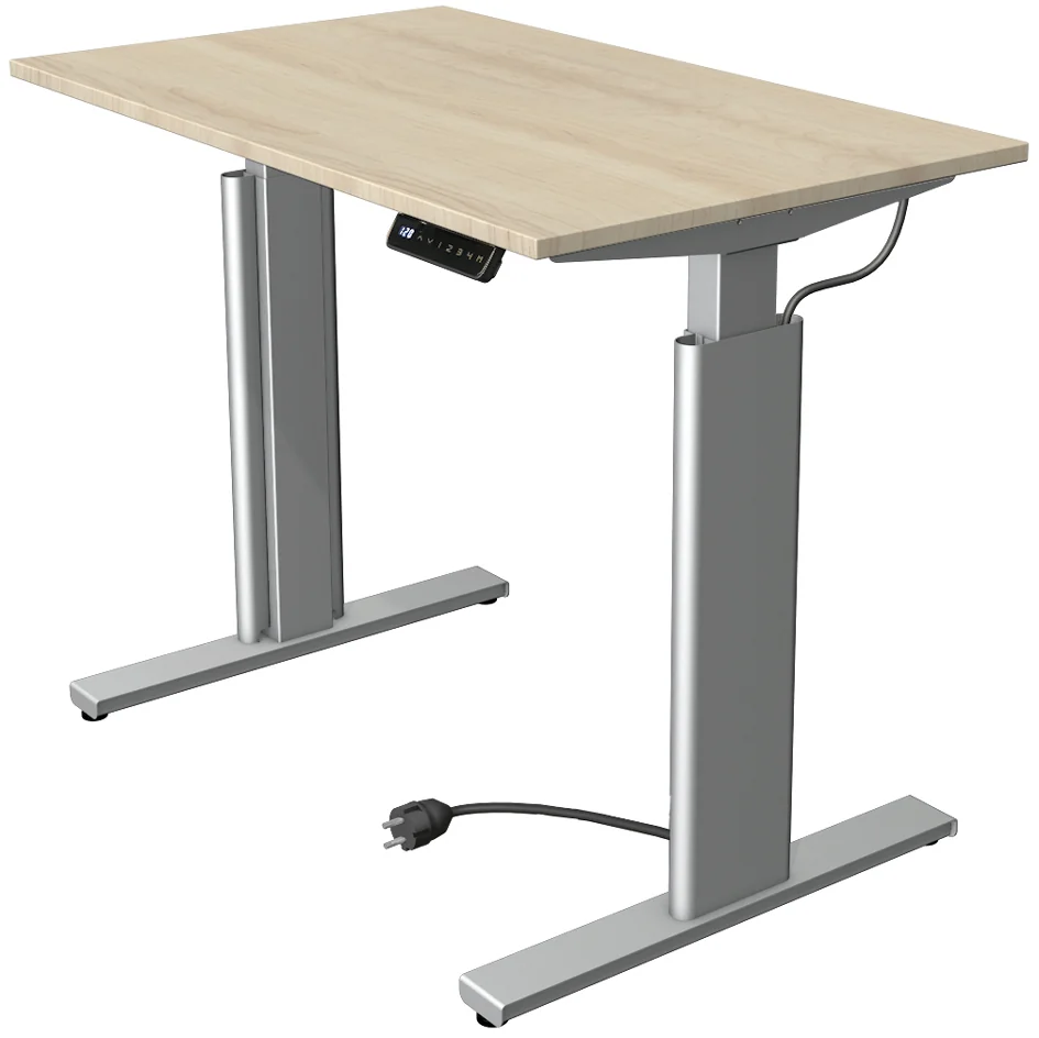 kerkmann Table de bureau assis-debout Move 3 tube, blanc Grand Paris Fournitures kerkmann Table de bureau assis-debout Move 3 tube, blanc
