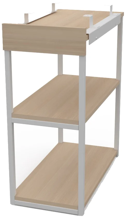 PAPERFLOW Bureau easyHome LV12, blanc/chêne Grand Paris Fournitures PAPERFLOW Bureau easyHome LV12, blanc/chêne – Image 5