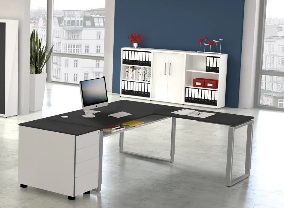 kerkmann Bureau ARCHITEKT avec extension, anthracite Grand Paris Fournitures kerkmann Bureau ARCHITEKT avec extension, anthracite – Image 3