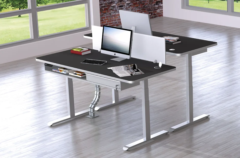 kerkmann Table de bureau assis-debout Move 4 Premium, gris Grand Paris Fournitures kerkmann Table de bureau assis-debout Move 4 Premium, gris – Image 4