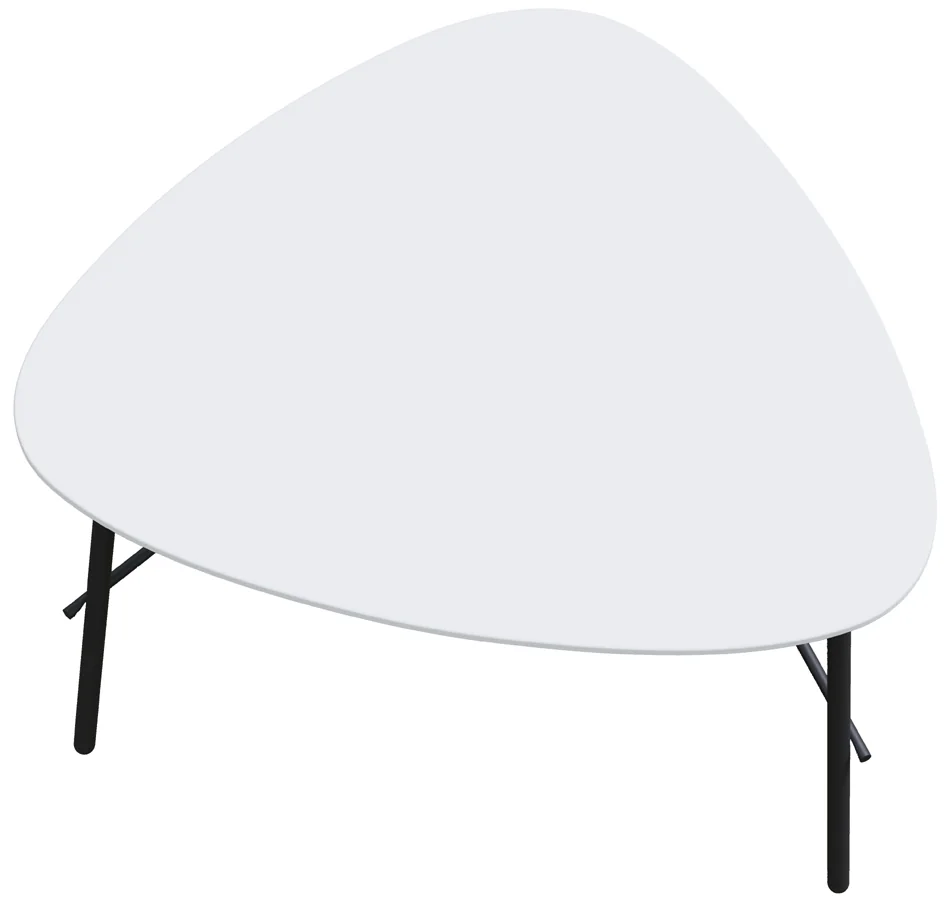 PAPERFLOW Table d'appoint LAZY, (L)605 x (P)500 mm, blanc Grand Paris Fournitures PAPERFLOW Table d'appoint LAZY, (L)605 x (P)500 mm, blanc – Image 3