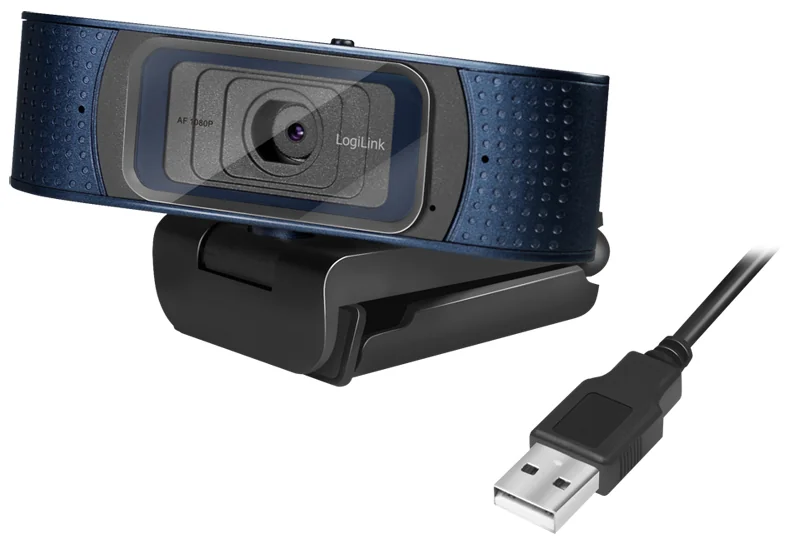 LogiLink Webcam USB HD Pro, à 2 micros, 80 degrés, noir